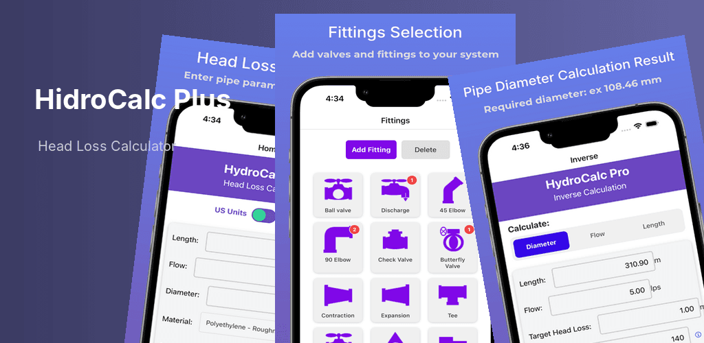 Head Loss Calculation Plus Feature Graphic